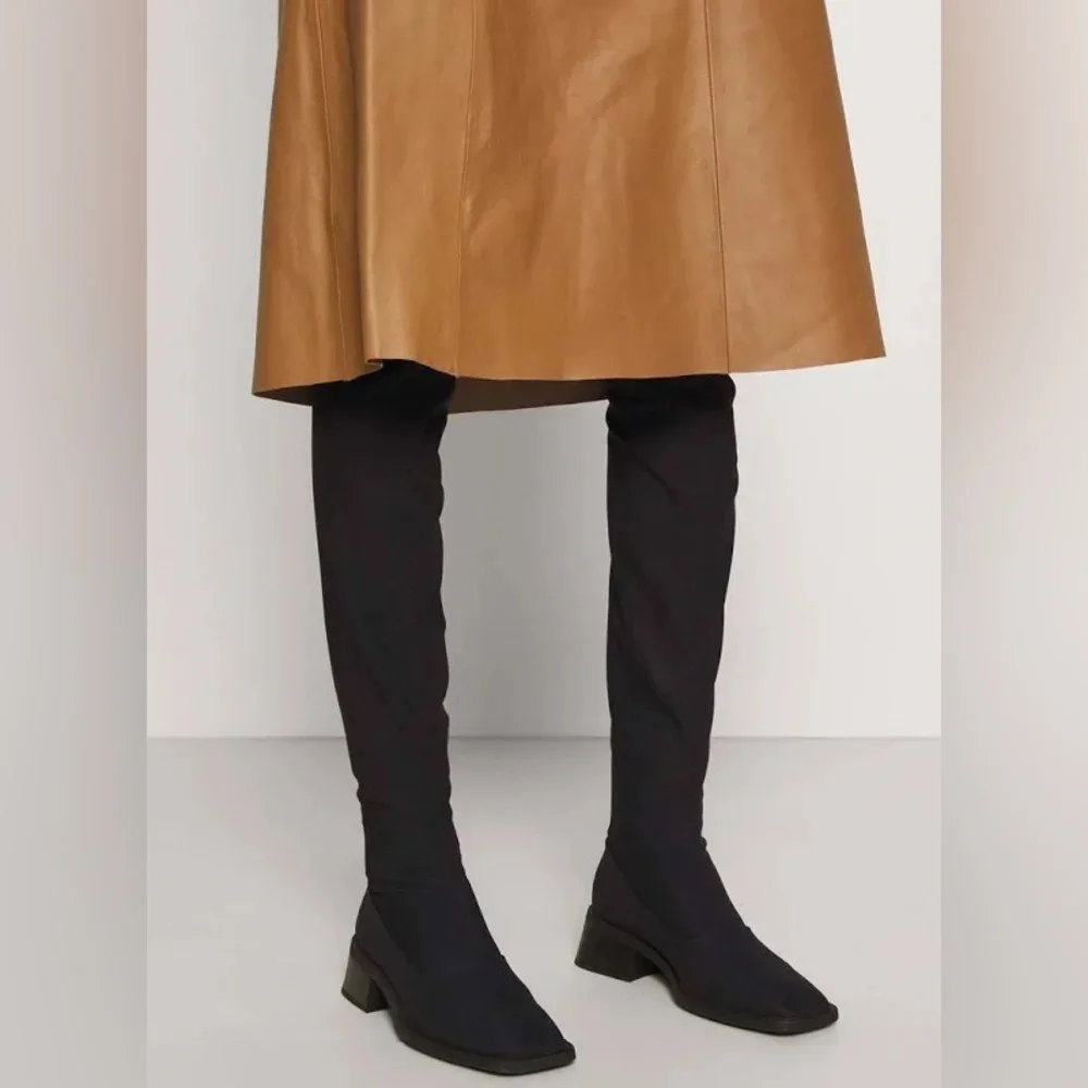 Vagabond Stretch Over The Knee Boot. Black, Sz 37(7)